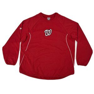Washington Nationals Sweatshirt‎ Men's 2XL Red Majestic Thermabase Pullover MLB